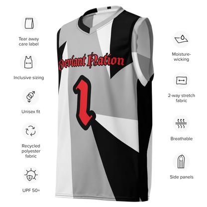 Deviant Nation Unisex Basketball Jersey - Recycled