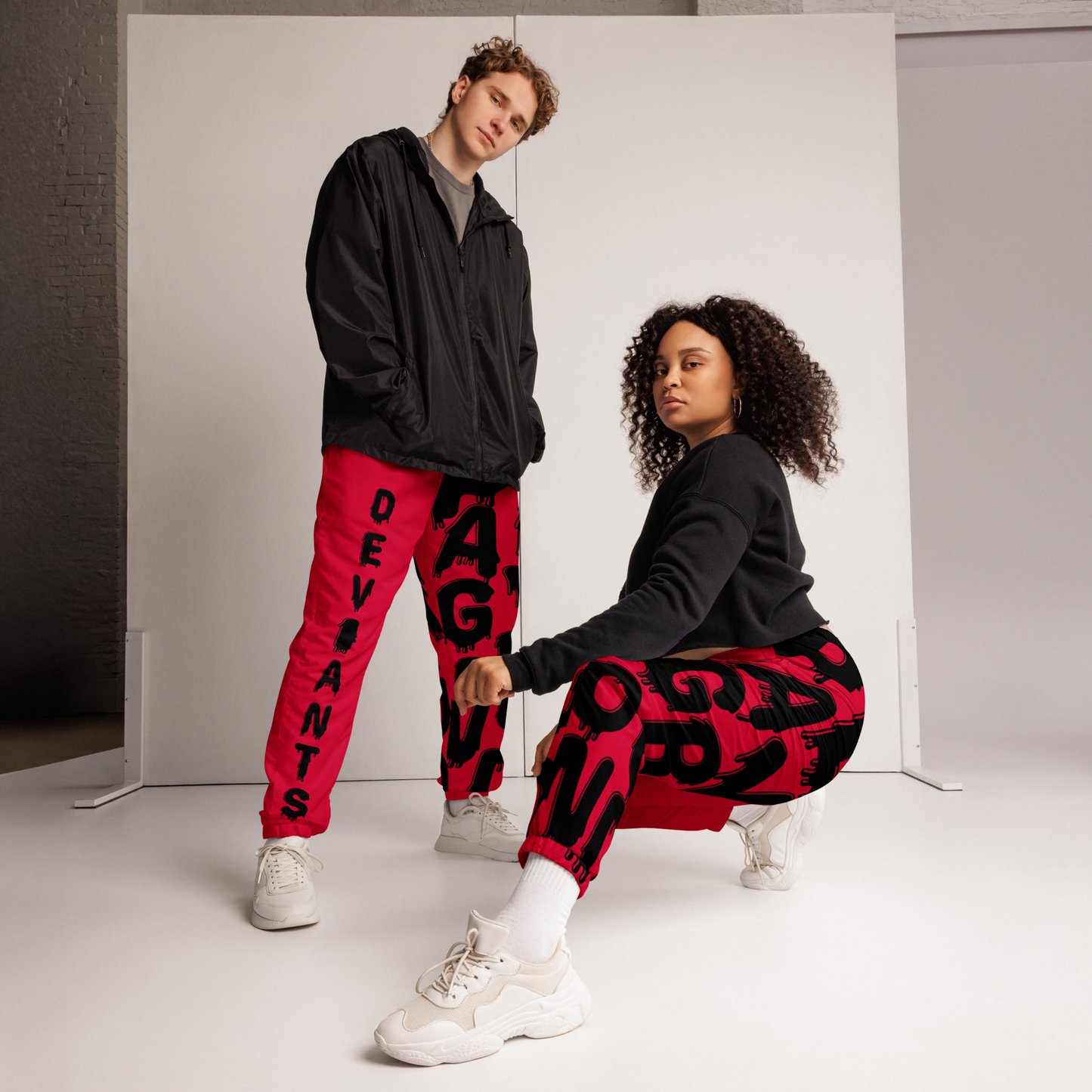 Deviant's Playground Unisex Track Pants - Red