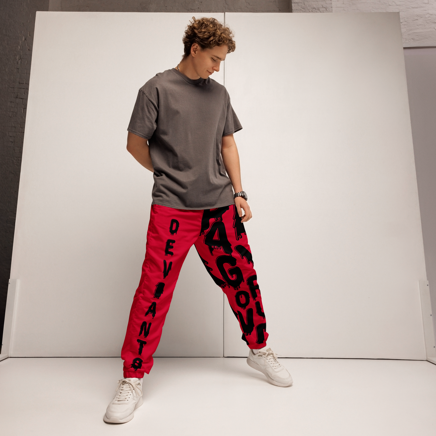 Deviant's Playground Unisex Track Pants - Red