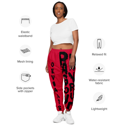 Deviant's Playground Unisex Track Pants - Red