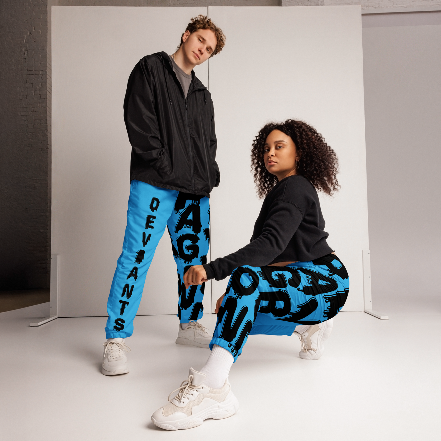 Deviant's Playground Unisex Track Pants - Sky Blue