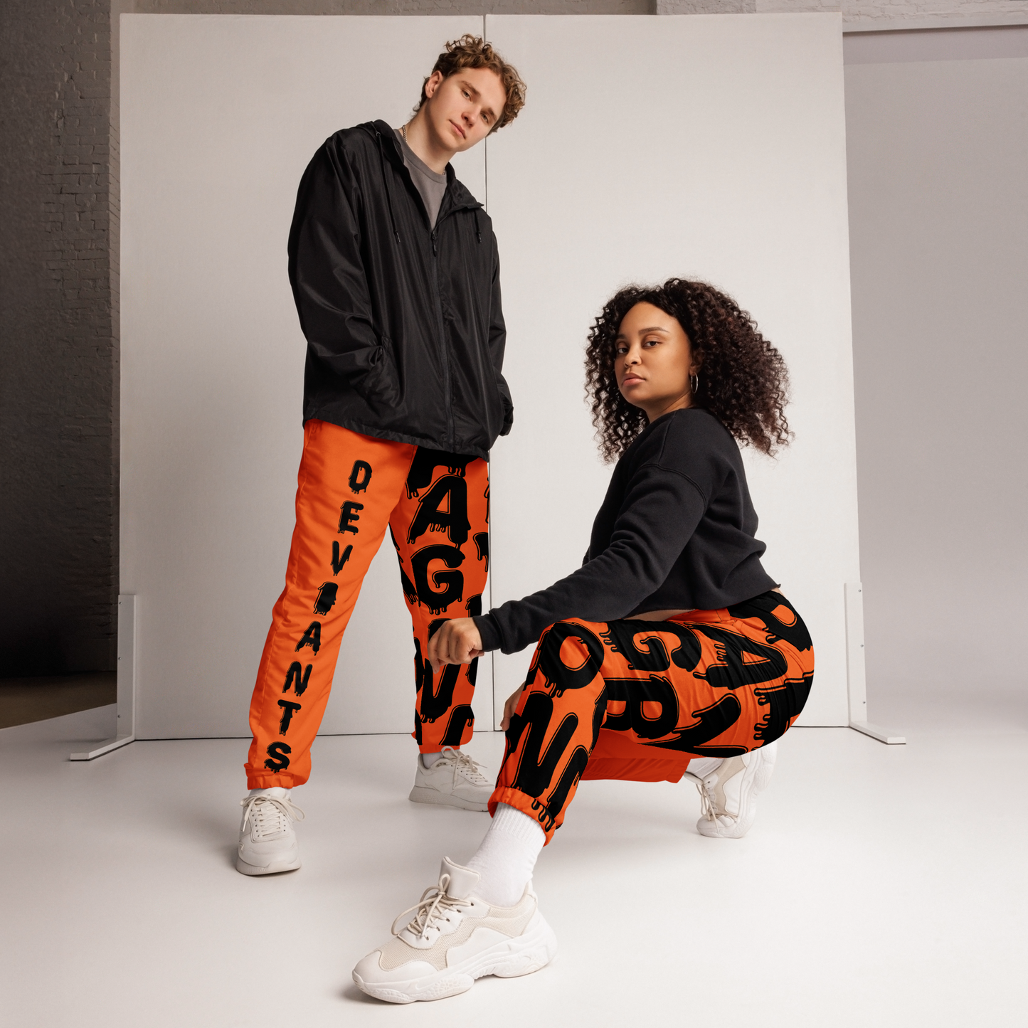 Deviant's Playground Unisex Track Pants - Orange