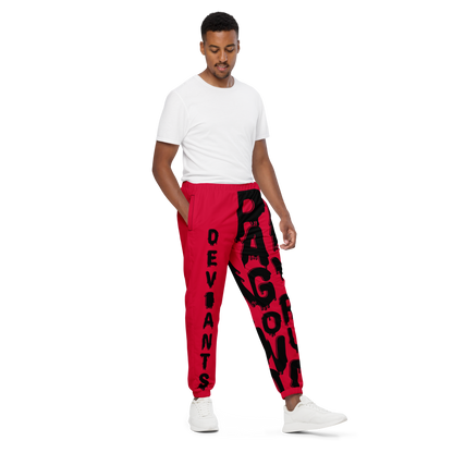 Deviant's Playground Unisex Track Pants - Red