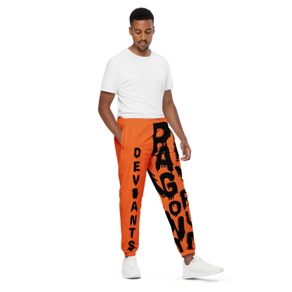 Deviant's Playground Unisex Track Pants - Orange