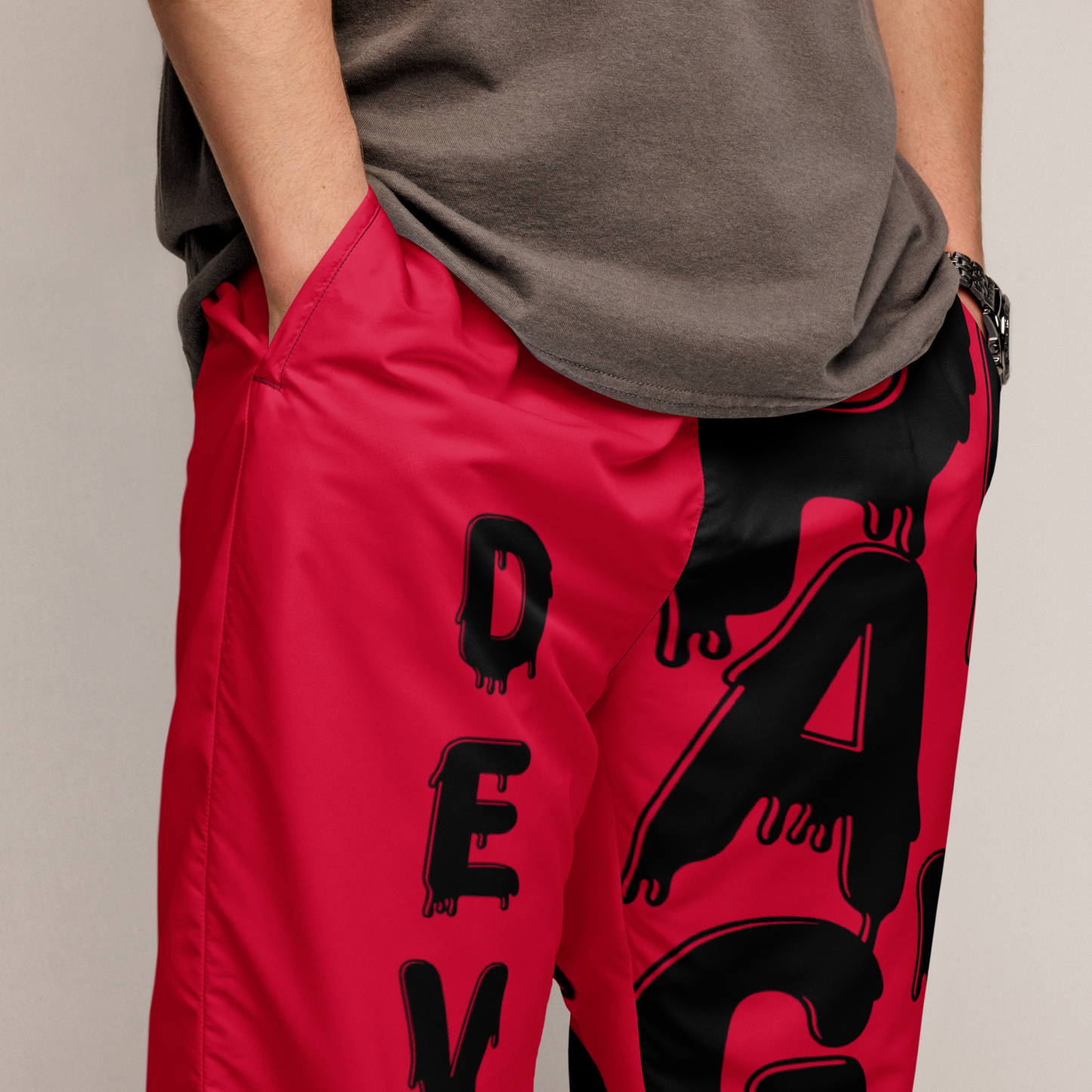 Deviant's Playground Unisex Track Pants - Red